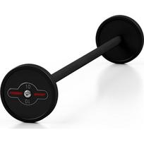Gumuota tiesi štanga 10 kg, juodas kilimėlis - Marbo Sport