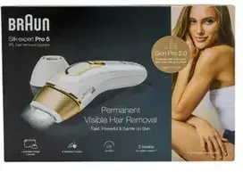 Braun Silk-expert Pro Silk·expert Pro 5 PL5140 Intensyvaus pulso šviesa (IPL) Auksas, Balta