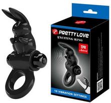LYBAILE Pretty Love Exciting Vibrating Cock Ring Juodas