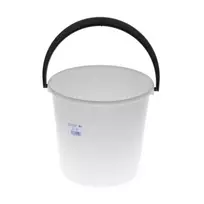 None Kibiras, su plastikine rankena, 10 L, apskritas, balta sp.