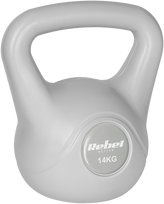 Kettlebell Bituminis svarmuo 14 kg pilkas REBEL ACTIVE