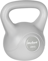Kettlebell Bituminis svarmuo 20 kg pilkas REBEL ACTIVE