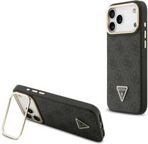 Dėklas Guess 4G PU Triangle Logo & Stir Camera Magsafe skirtas Apple iPhone 17 Pro Max juodos spalvos