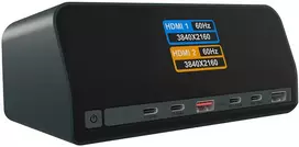 Carruzzo ICY BOX Heart Dock 2300 USB 3.2 Gen 2 (3.1 Gen 2) Type-C Antracitas
