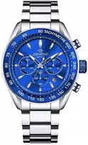 Vyriškas laikrodis Giewont Chronograph Safyro Sidabrinis Mėlynas GW9580-B3