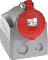 Legrand Fiksuotas lizdas 5P 32A 400V raudona IP44 P17 TEMPRA PRO (555259)