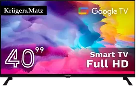 Televizorius Kruger & Matz 40" FHD Google TV 5.0, DVB-T2/S2/T/C H.265 HEVC