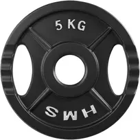 TOD05 olimpinė lėkštė, juoda, 5kg, HMS