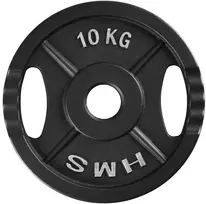 TOD10 olimpinė lėkštė, juoda, 10 kg, HMS