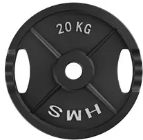 TOD20 olimpinė lėkštė juoda, 20 kg HMS