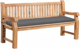 Lauko baldų komplektas Mville Tiko suoliukas Daxon su sėdimąja pagalvėle, 180 cm