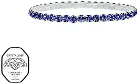 Crystalp Elastinė teniso apyrankė su mėlynais Swarovski kristalais Aura 22270.SAP.E