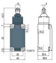 Galinės padėties jungiklis su ratuku FP 515, Pizzato