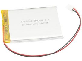 LiPo akumuliatoriaus celė 3.7V 3500mAh 6.7x55x68mm su Molex 5264-02 (LP675568) AKYGA