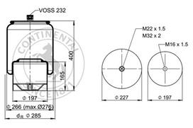 CONTITECH AIR SPRING Pneumatinės pakabos pagalvė 6123 N P40