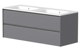 Vonios spintelė Kame Moon 120cm 2 stalčiai, dviguba Matt grey BUD/12-3DR/D05-MO