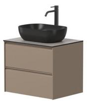 Vonios spintelė Kame Moon 60cm 2 stalčiai, Po stalviršiu, Be kriauklės, Kakavos ruda BUC/6-3DR/D15-MO