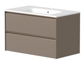 Vonios spintelė Kame Moon 80cm 2 stalčiai, be kriauklės, kakavos ruda BU/8-3DR/D15-MO