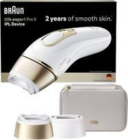 Braun - IPL Silk·expert Pro 5 At Home Hair Removal - 2 Attachment Heads - PL5210 - White/Gold