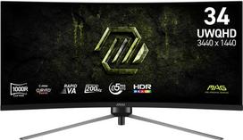 MSI MAG 345CQRF E20 computer monitor 86.4 cm (34") 3440 x 1440 pixels UltraWide Dual Quad HD Black