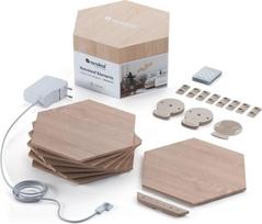 Nanoleaf | Elements Wood Look Hexagons Starter Kit (13 panels) | Cool White + Warm White