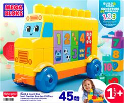MEGA BLOKS konstravimo ir skaičiavimo autobusas, JKG34