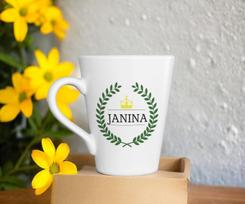 Latte puodelis „Janina“ (300ml) Su norimu vardu