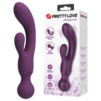 Pretty Love All Rounder - dviguba galvutė G taško ir klitorio vibratorius (violetinis)