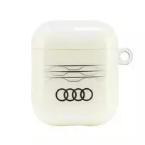 Audi IML Geometric Pattern AirPods Cover 1|2, White AU-IMLAP-A6|D3-WE
