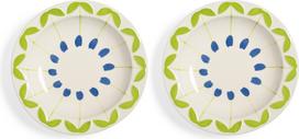 &K Amsterdam Sriubos dubenėliai Folk 22,5 cm, žaliai-mėlyni, 2 vnt.
