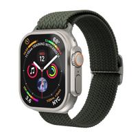 Vonmählen Woven Loop for Apple Watch 44/45/46/49 mm - Olive + Silver
