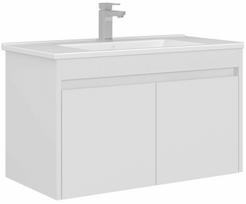 Vonios spintelė su praustuvu Kalune Design Arno, balta sp., 45 cm x 85 cm x 52 cm
