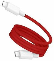 Kabelis OnePlus DL158 Magnetic Cable, USB Type-C, balta sp./raudona sp., 100 W