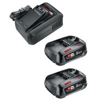 Rinkinys pakrovėjas + baterijos 2*2.5Ah SoC P4A GARDENA