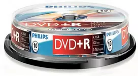 DVD+R 4.7GB x16 Cake Box 10