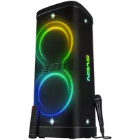 Speaker Party Box SVEN PS-1250, black (300W, TWS, IPx4, Bluetooth, FM, USB, microSD, LED-display, 13500mAh)