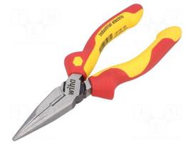 Pliers | insulated,straight,half-rounded nose | steel | 160mm