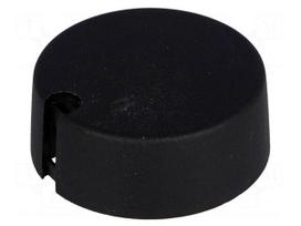 Knob | with pointer | plastic | Øshaft: 4mm | Ø40x16mm | black