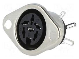 Socket | DIN | female | PIN: 6 | Layout: 240° | straight | soldering