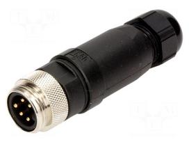 Plug | 7/8" | male | PIN: 5 | straight | for cable | Mini-Change | 8A | IP67