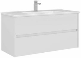 Vonios spintelė su praustuvu Kalune Design Arno, balta sp., 45 cm x 100 cm x 52 cm