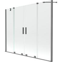 Vonios sienelė Mexen Velar Duo, 170 cm x 150 cm, grafito sp./skaidrus