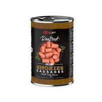 Skanėstas šunims Alpha Spirit Realfood Mini Smokies, kiauliena, 0.4 kg