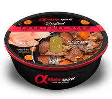 Šlapias šunų maistas Alpha Spirit Realfood, kiauliena/džiovinta oda, 0.280 kg