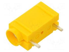 Laboratory connector: 4mm banana | socket | 250VDC | 10A | yellow