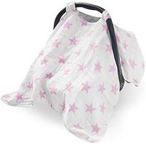 Jollein Jollein Little Star rožinis vežimėlio stogelis