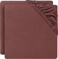 Jollein Jollein Jersey Chestnut paklodės kūdikio lovytei 60x120 cm 2 vnt.