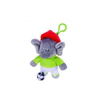 Benjamin Blümchen futbolininkas pliušinis žaislas su garsu ir segtuku 15 cm