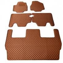 Kilimėliai QuiltyMats CHRYSLER PACIFICA 2016- (I, II ir III eilės, 5 vnt.), Brown-Brown /55-MAX3