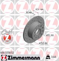 ZIMMERMANN Stabdžių diskas SPORT BRAKE DISC Z 600.3258.52